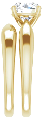 Sužadėtuvių Žiedas 14k yellow gold Round 7.4mm (9)