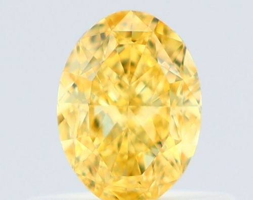 0.51 carat Fancy Vivid Yellow-VS1 Natūralus Oval Deimantas (1)