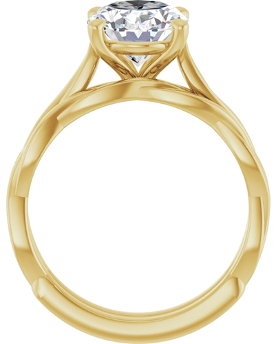 Sužadėtuvių Žiedas „Infinity-Inspired“ 14k yellow gold Oval 10mm x 8mm (7)