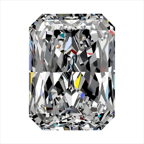 0.3 carat F-VVS2 Natūralus Radiant Deimantas (1)