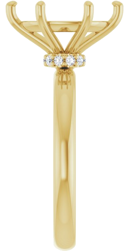 Sužadėtuvių Žiedas „Accented“ 14k yellow gold Oval 12mm x 10mm (4)