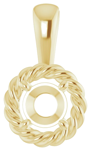 14K Yellow  5.2 mm Round Pendant Mounting (1)