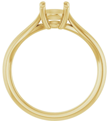 Sužadėtuvių Žiedas „Solitaire“ 14k yellow gold Oval 8mm x 6mm (2)