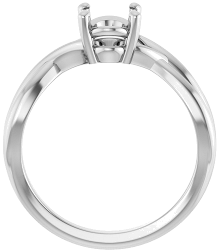 Sužadėtuvių Žiedas „Solitaire“ 14k white gold Oval 8mm x 6mm (2)