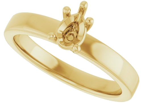 Sužadėtuvių Žiedas „Solitaire“ 14k yellow gold Pear 6mm x 4mm (5)