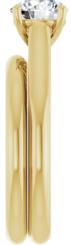 Sužadėtuvių Žiedas „Sculptural“ 10k yellow gold Round 6.5mm (9)
