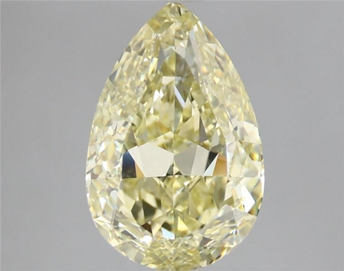 3.0 carat Fancy Yellow-VS2 Natūralus Pear Deimantas (1)