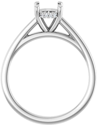 Sužadėtuvių Žiedas „Hidden Halo-Style“ 14k white gold Oval 8mm x 6mm (2)