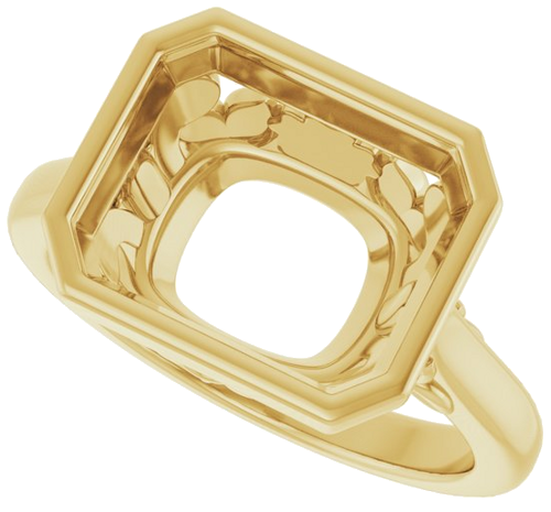 Sužadėtuvių Žiedas „Bezel-Set“ 14k yellow gold Emerald 11mm x 9mm (5)