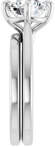 Sužadėtuvių Žiedas „Solitaire“ 14k white gold Round 8mm (9)