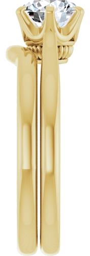 Sužadėtuvių Žiedas „Solitaire“ 585 Geltonojo Aukso Round 6.5mm (9)