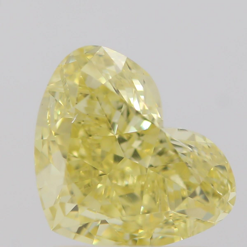 1.0 carat Fancy Intense  Yellow-SI1 Natūralus Heart Deimantas (1)
