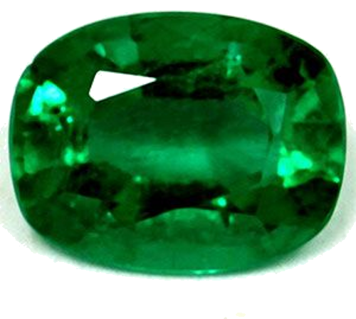 0.85 carat GREEN Cushion Smaragdas (1)