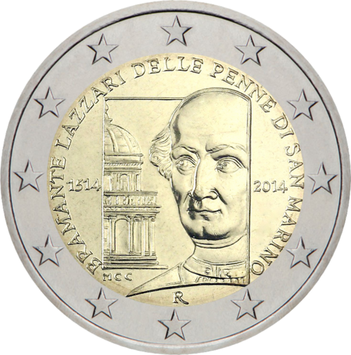 2014 San Marino Bramante 2 euro coin (3)