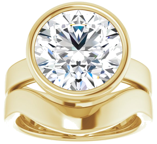Sužadėtuvių Žiedas „Solitaire“ 585 Geltonojo Aukso Round 11mm (8)