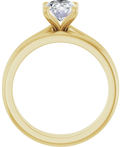 Sužadėtuvių Žiedas 14k yellow gold Oval 8mm x 6mm (7)