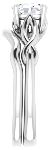 Sužadėtuvių Žiedas „Solitaire“ 585 Baltojo Aukso Oval 7mm x 5mm (9)