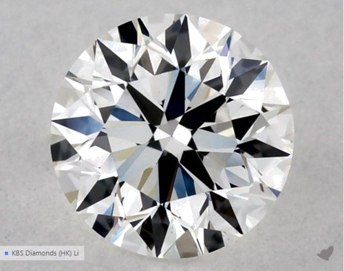 0.51 carat G-VVS2 Excellent cut Natūralus Round Deimantas (1)