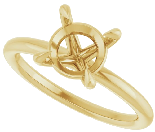 Sužadėtuvių Žiedas „Claw-Prong Solitaire“ 14k yellow gold Round 8mm (5)