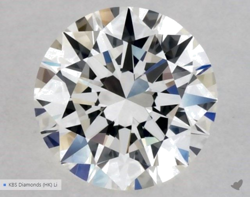 0.5 carat G-VVS2 Excellent cut Natūralus Round Deimantas (1)