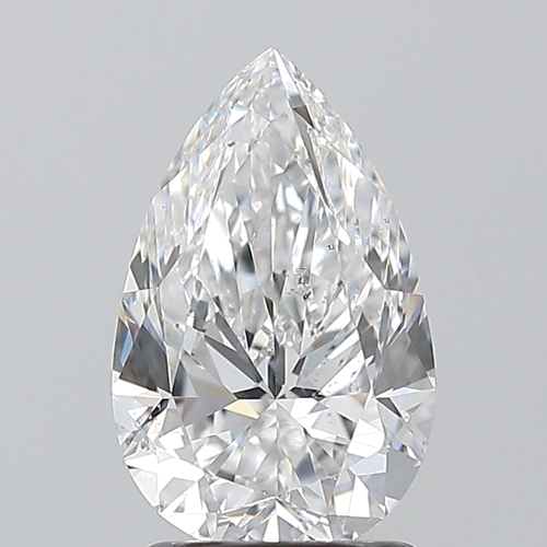 1.7 carat D-SI2 Natūralus Pear Deimantas (1)