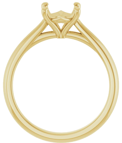 Sužadėtuvių Žiedas „Solitaire“ 10k yellow gold Oval 9mm x 7mm (2)