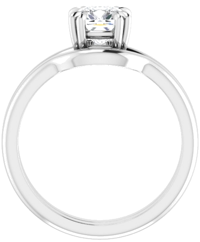 Sužadėtuvių Žiedas „Double Claw-Prong Solitaire“ 10k white gold Cushion 6mm (7)