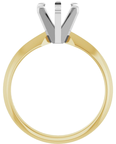 Sužadėtuvių Žiedas „Solitaire“ 14k yellow/white gold Oval 8mm x 6mm (2)