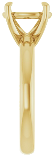 14K Yellow 10x8 mm Oval Solitaire Engagement Ring Mounting (4)