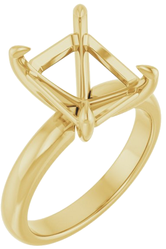 Sužadėtuvių Žiedas „Claw-Prong Solitaire“ 14k yellow gold Emerald 11mm x 9mm (1)