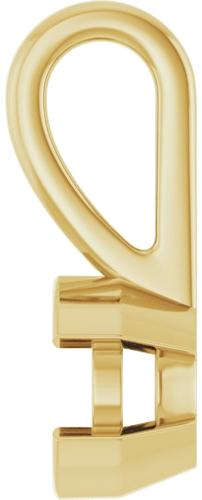 Pakabukas „Half Bezel Solitaire Charm“ 10k yellow gold Round 4.4mm (3)