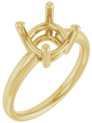 Sužadėtuvių Žiedas „Solitaire“ 14k yellow gold Cushion 8mm (1)