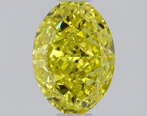 0.5 carat Fancy Vivid Yellow-VS1 Natūralus Oval Deimantas (1)