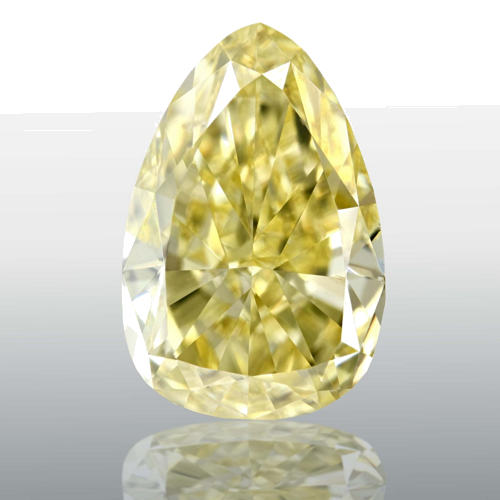 5.03 carat Fancy Intense  Yellow-SI1 Natūralus Pear Deimantas (1)