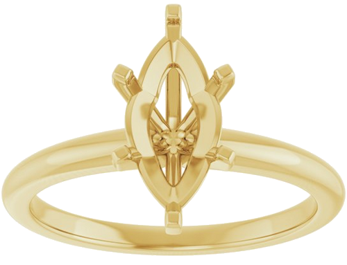 Sužadėtuvių Žiedas 14k yellow gold Marquise 11mm x 5.5mm (3)