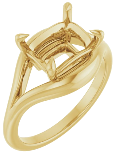 Sužadėtuvių Žiedas „Claw-Prong Solitaire“ 14k yellow gold Emerald 9mm x 7mm (1)