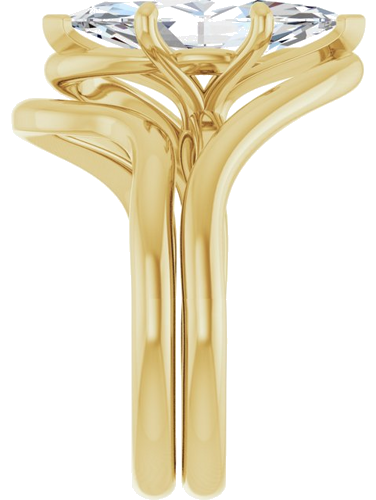 Sužadėtuvių Žiedas „Bypass“ 14k yellow gold Marquise 15mm x 7mm (9)