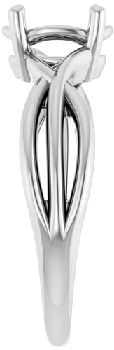 Sužadėtuvių Žiedas „Solitaire“ 14k white gold Oval 8mm x 6mm (4)