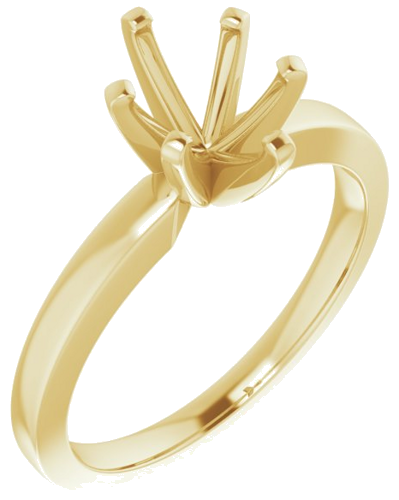 Sužadėtuvių Žiedas „Solitaire“ 585 Geltonojo Aukso Oval 8mm x 6mm (1)