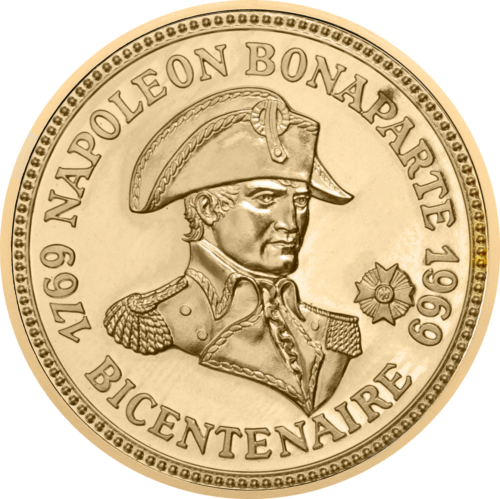 Napoleona Bonaparta 1969. gada Francijas Republikas zelta medaļa (1)