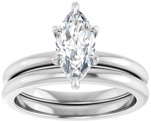 Sužadėtuvių Žiedas „Claw-Prong“ 950 Platinos Marquise 10mm x 5mm (8)
