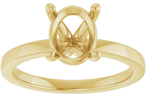 Sužadėtuvių Žiedas „Solitaire“ 14k yellow gold Oval 9mm x 7mm (3)