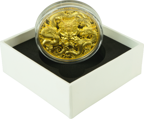 3 oz Trys Drakonai 2022 Čadas 15 000 frankų sidabrinė moneta (5)