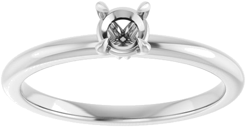 Sužadėtuvių Žiedas „Claw-Prong“ 14k white gold Round 4.1mm (3)