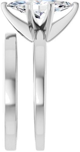 Sužadėtuvių Žiedas „Solitaire“ 585 Baltojo Aukso Marquise 12mm x 6mm (9)