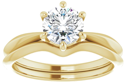 14K Yellow 6.5 mm Round 6-Prong Engagement Ring Mounting (8)