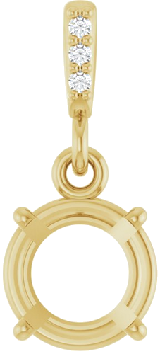 Pakabukas „Accented“ 585 Geltonojo Aukso Round 7mm (1)