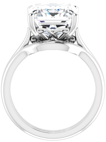 Sužadėtuvių Žiedas „Solitaire“ 950 Platinos Emerald 12mm x 10mm (7)