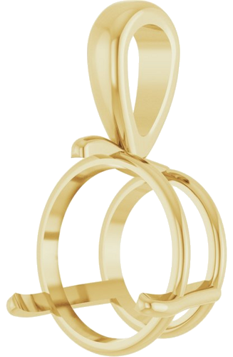 Pakabukas „Solitaire“ 14k yellow gold Round 12mm (2)