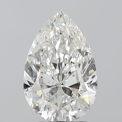 2.01 carat H-SI2 Natūralus Pear Deimantas (1)